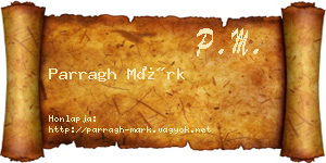 Parragh Márk névjegykártya