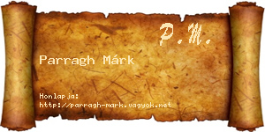 Parragh Márk névjegykártya